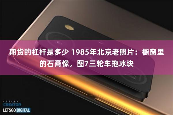 期货的杠杆是多少 1985年北京老照片：橱窗里的石膏像，图7三轮车拖冰块