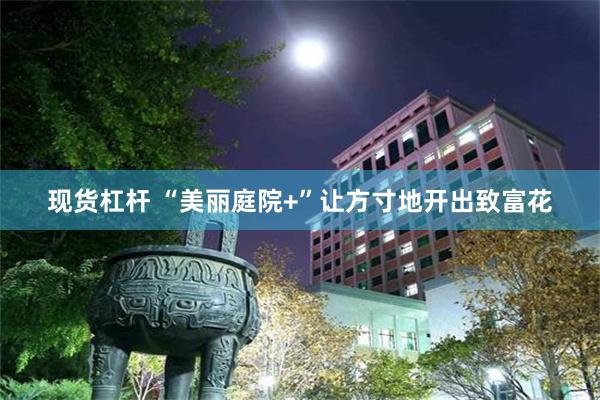 现货杠杆 “美丽庭院+”让方寸地开出致富花