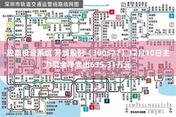 股票投资系统 开润股份（300577）12月10日主力资金净卖出635.31万元