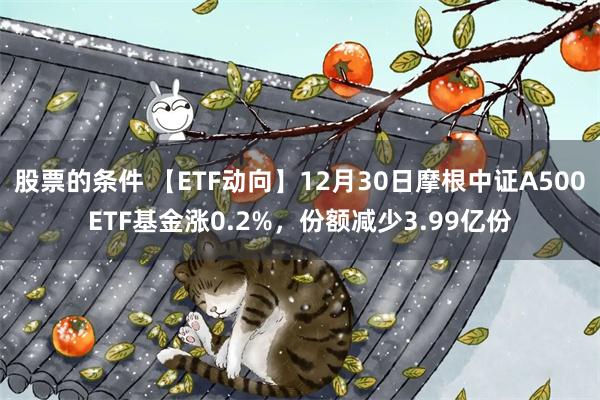 股票的条件 【ETF动向】12月30日摩根中证A500ETF基金涨0.2%，份额减少3.99亿份