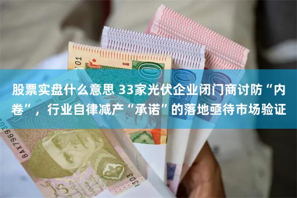 股票实盘什么意思 33家光伏企业闭门商讨防“内卷”，行业自律减产“承诺”的落地亟待市场验证